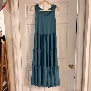 Soft Surroundings sleeveless tiered maxi dress soft blue women’s medium